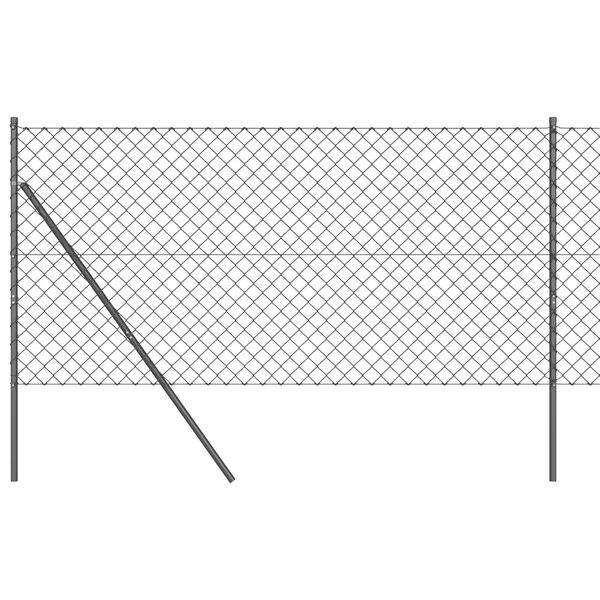 vidaXL Tvorelės stulpas Pilka 10 x 1,4 m (60 x 60 mm tinklelis)