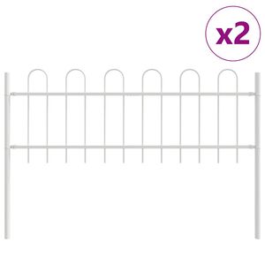 vidaXL Sodo tvora BOXTEL 2 vnt. 3,4 x 0,6 m Miltelinis plienas Balta