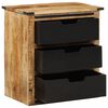 vidaXL &Scaron;oninė spintelė su 3 stalčiais, 55x35x60cm, mango masyvas