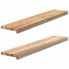 vidaXL Palangės, 2 vnt, 100x20x2 cm, neapdorotas ąžuolo medienos