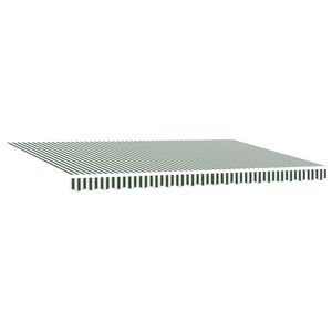 vidaXL I&scaron;traukiama markizė Žalia ir balta 500 &times; 300 cm