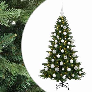 vidaXL Dirbtinė kalėdinė eglutė su rutuliuku 120 cm 150 LED