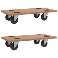 vidaXL Platforminiai vežimėliai, 2vnt., mediena, stačiakampiai