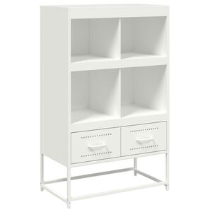 vidaXL Komoda, baltos spalvos, 68x39x111,5 cm, plienas
