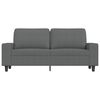 vidaXL Dvivietė sofa, tamsiai pilkos spalvos, 140cm, audinys