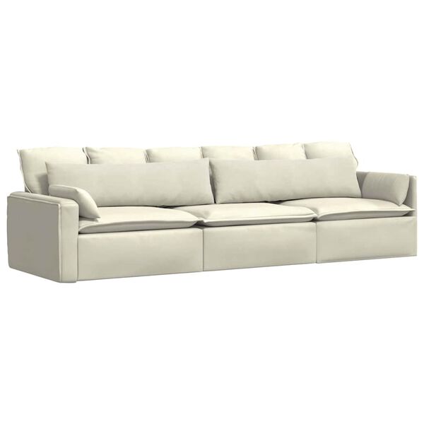 vidaXL Sofa Pagalvės 2 pcs Kreminė 145 x 40 cm Kordūrinis audinys