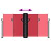 vidaXL Ištraukiama šoninė pertvara, raudonos spalvos, 120x1200cm