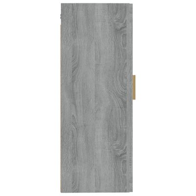 vidaXL Sieninė spintelė, pilka ąžuolo, 35x34x90cm, apdirbta mediena