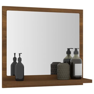 vidaXL Vonios veidrodis, rudas ąžuolo, 40x10,5x37cm, mediena