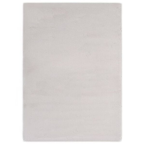 vidaXL Kilimas, pilkos spalvos, 160x230 cm, dirbtinis triu&scaron;io kailis