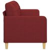 vidaXL Trivietė sofa, raudonojo vyno spalvos, 180cm, audinys