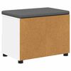 vidaXL Koridoriaus suolas su pagalve su stalčių Balta 60 x 38 x 46 cm