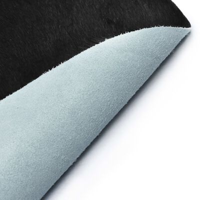 vidaXL Tikros karvės odos kilimas, juodos ir baltos spalvos, 180x220cm