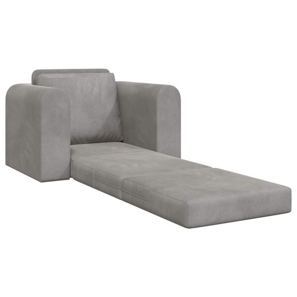 vidaXL Sofa lova &Scaron;viesiai pilka 98 x 71 x 83 cm Aksomas