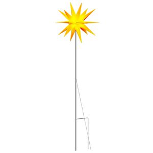 vidaXL Kalėdinis &scaron;viestuvas su kuoliuku ir LED, geltonas, 57cm