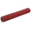 vidaXL Vielos tinklas su PVC danga, raudonas, 25x1m
