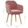 vidaXL Valgomojo kėdės, 4vnt., rožinės spalvos, aksomas