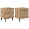 vidaXL &Scaron;alia lovos spintelė 2 pcs Amatininkų ąžuolas 40 x 35 x 47,5 cm