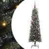 vidaXL Dirbtinė Kalėdų eglutė Žalia 150 cm PVC, plastikas ir plienas