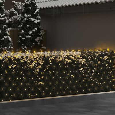 vidaXL Kalėdinių lempučių tinklas, 3x3m, 306 šiltos baltos LED