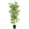 vidaXL Dirbtinis bambuko augalas su vazonu, 120 cm, žalias
