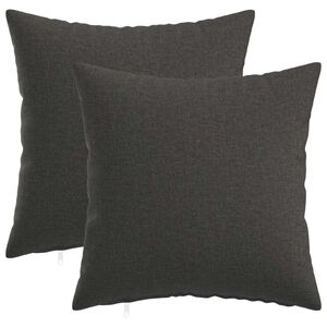 vidaXL Pagalvėlės užvalkalas 2 vnt. HEERLEN Tamsiai pilka 30 x 30 cm