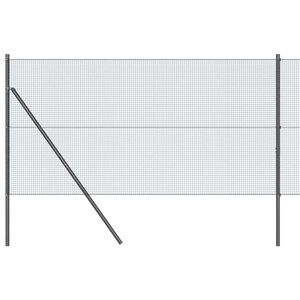 vidaXL Suvirintas vielos tvora žemės tvirtinimas 25 x 1,2 m Pilka