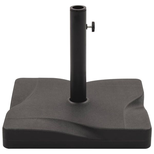 vidaXL Skėčio stovas, juodas, kvadratinis, 20kg