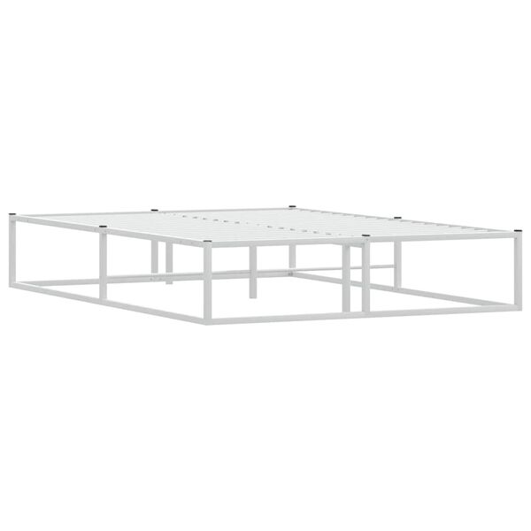 vidaXL Lovos rėmas be čiužinio, baltas, 140x200cm, metalas