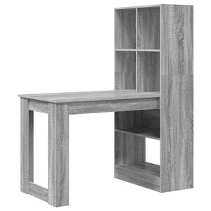 vidaXL Stalas Pilkas Sonoma Apdirbta mediena 122 x 67 x 145 cm