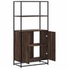 vidaXL Highboard Rudas ąžuolas 68x35x139 cm Mediena ir metalas