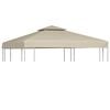 vidaXL Atsarginis pavėsinės uždangalas, 310g/m&sup2;, smėlio, 3x3m