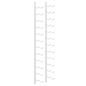 vidaXL Prie sienos montuojamas vyno laikiklis, baltas, geležis