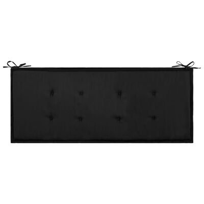 vidaXL Pagalvėlė sodo suoliukui, juodos ir pilkos spalvos, 120x50x3cm