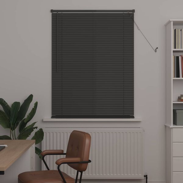 vidaXL Venecijos žaliuzės Sidabrinė Pilka 150 x 80 cm PVC