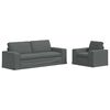 vidaXL Sofos komplektas 2 pcs Tamsiai pilka 222 x 80 x 82 cm audinys