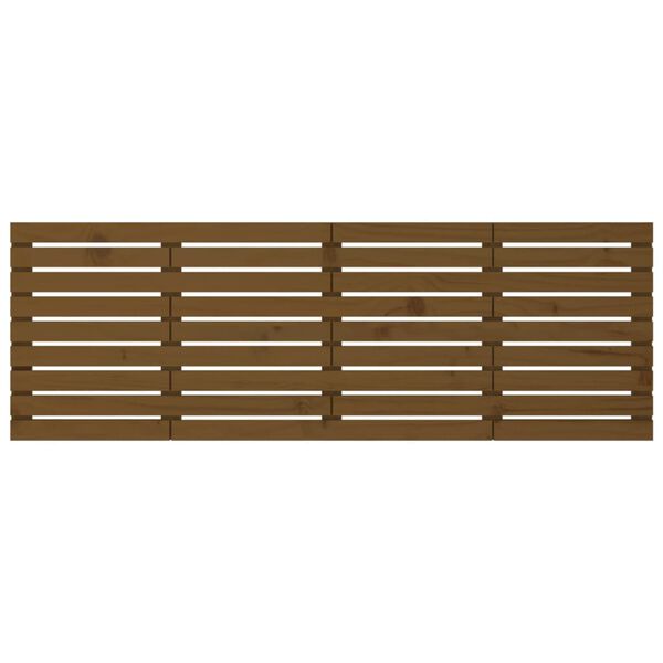 vidaXL Sieninis galvūgalis, medaus rudas, 206x3x63cm, pu&scaron;ies masyvas