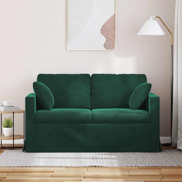 vidaXL Sofa Tamsiai žalia Bendri matmenys: 138 x 78 cm (P X G x A)
