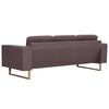 vidaXL Trivietė sofa, taupe spalvos, audinys