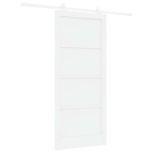vidaXL Slankios durys ORKDAL Balta 93 x 211 cm Kietos pu&scaron;ies mediena