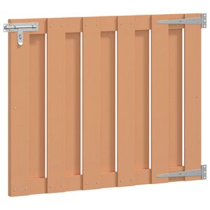 vidaXL Sodo vartai 100 x 80 cm WPC ir aliuminis Ruda
