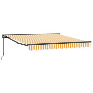 vidaXL Markizės rėmas Geltona ir balta 300 x 250 cm