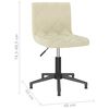 vidaXL Pasukamos valgomojo kėdės, 2vnt., kreminės spalvos, aksomas
