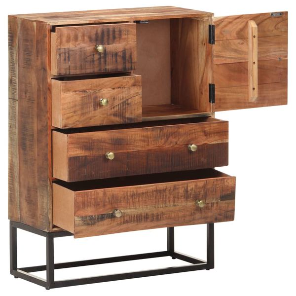 vidaXL &Scaron;oninė spintelė, 65x30x90cm, neapdorota akacijos mediena