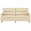vidaXL Dvivietė sofa, kreminės spalvos, 140cm, audinys