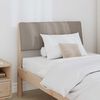 vidaXL Apmu&scaron;ta lovos galvūgalis Taupe 75 cm Kietos pu&scaron;ies mediena