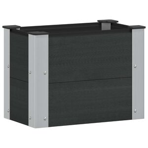 vidaXL Paauk&scaron;tinta sodo lova Juoda 50 x 30 x 36 cm aliuminis