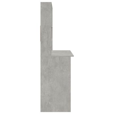 vidaXL Rašomasis stalas, betono pilkas, 102x45x148cm, mediena