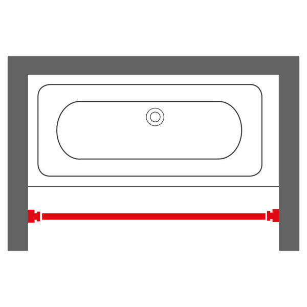 Sealskin Teleskopinis karnizas dušo užuolaidai, baltos spalvos, 255cm