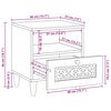 vidaXL &Scaron;alia lovos spintelė su stalčių 2 pcs Smėlio 40 x 33 x 46 cm